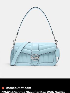 COACH Baby Blue Quilted Shoulder Bag